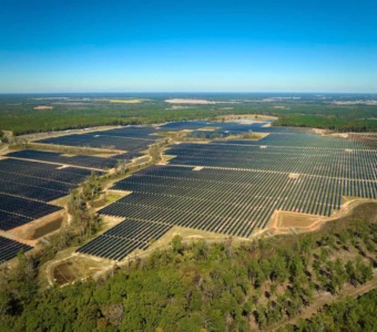 What are the specific operational risks (aerial photography of a solar park, photovoltaic panels, plain area)